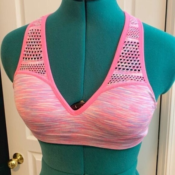 Victoria's Secret Padded Mesh Racer Back Sports Athletic Workout Bra - Picture 1 of 6